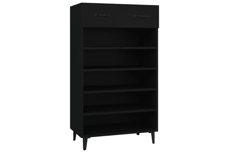 beBasic Kenkäkaappi musta 60x35x105 cm tekninen puu - Musta - Säilytys - Kaappi - Säilytyskaappi