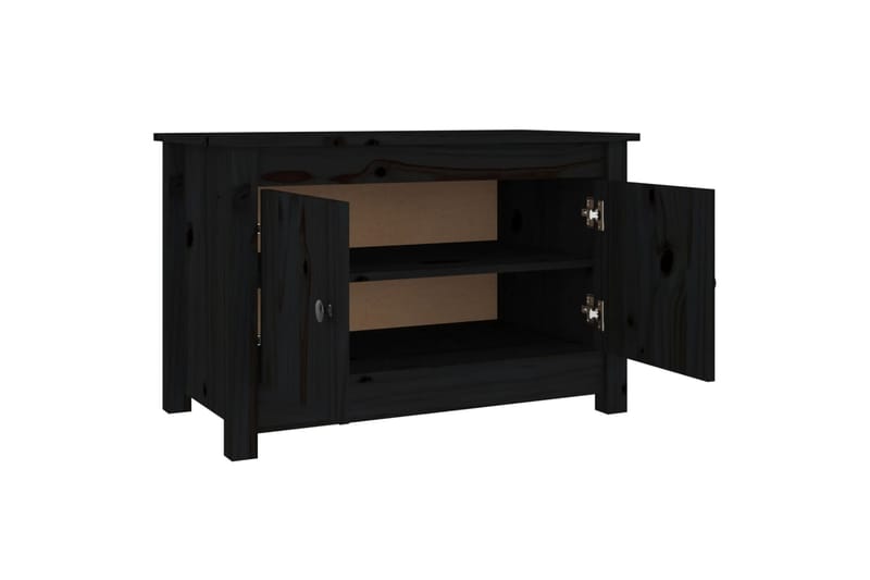beBasic Kenkäkaappi musta 70x38x45,5 cm täysi mänty - Musta - Säilytys - Kaappi - Säilytyskaappi