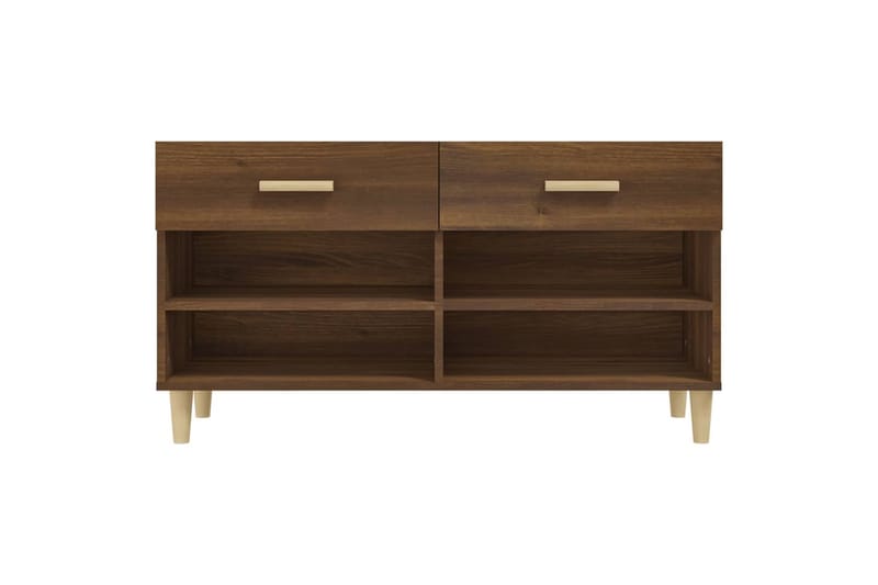 beBasic Kenkäkaappi ruskea tammi 102x35x55 cm tekninen puu - Ruskea - Säilytys - Kenkäsäilytys - Kenkäkaappi