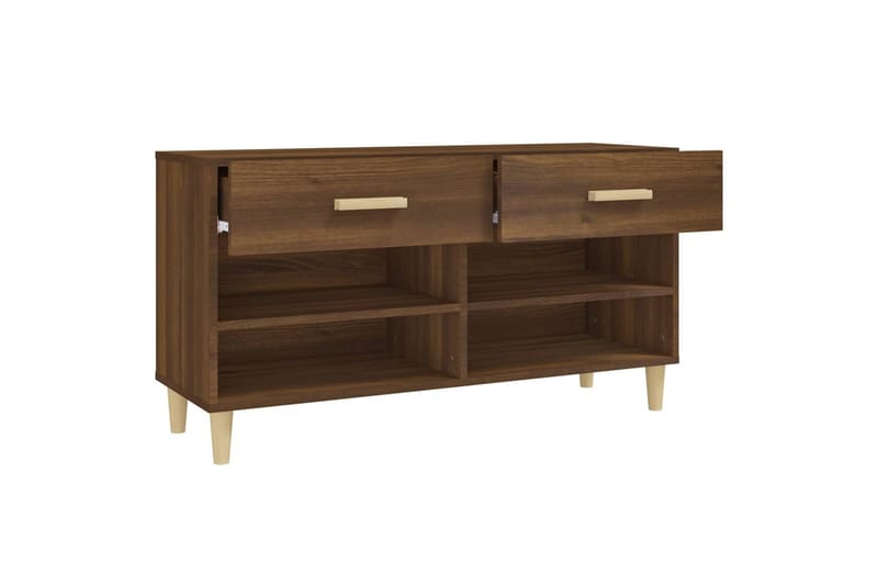 beBasic Kenkäkaappi ruskea tammi 102x35x55 cm tekninen puu - Ruskea - Säilytys - Kenkäsäilytys - Kenkäkaappi