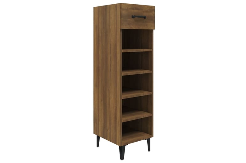 beBasic Kenkäkaappi ruskea tammi 30x35x105 cm tekninen puu - Ruskea - Säilytys - Kenkäsäilytys - Kenkäkaappi