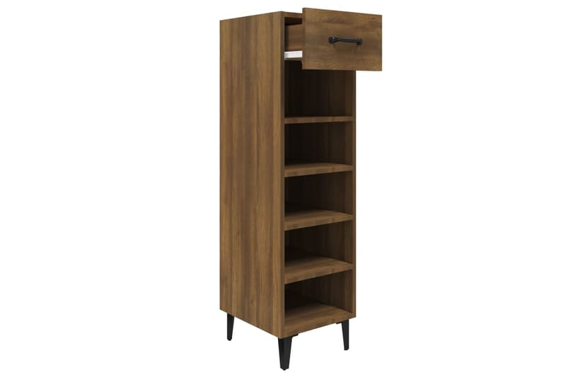beBasic Kenkäkaappi ruskea tammi 30x35x105 cm tekninen puu - Ruskea - Säilytys - Kenkäsäilytys - Kenkäkaappi