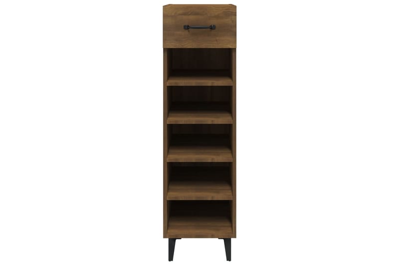 beBasic Kenkäkaappi ruskea tammi 30x35x105 cm tekninen puu - Ruskea - Säilytys - Kenkäsäilytys - Kenkäkaappi