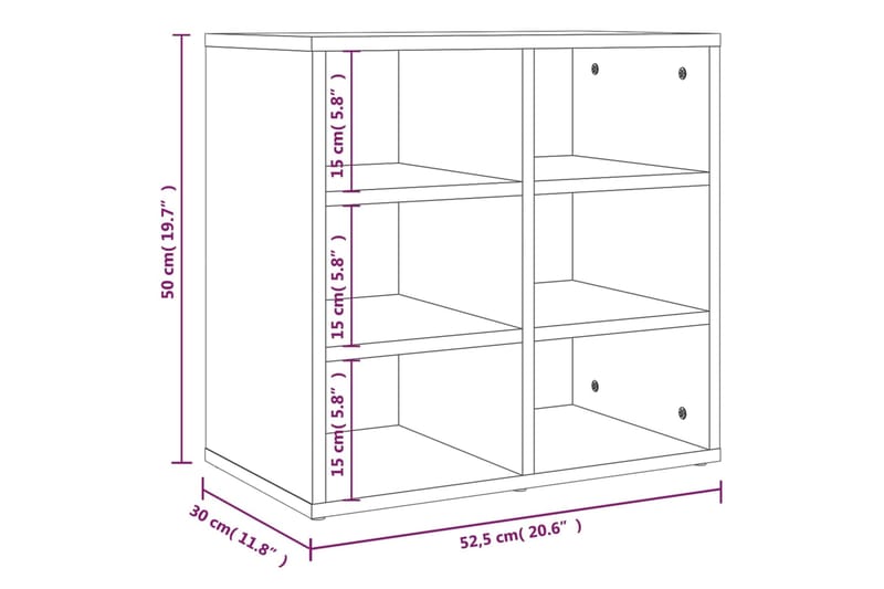 beBasic Kenkäkaappi ruskea tammi 52,5x30x50 cm - Ruskea - Säilytys - Kenkäsäilytys - Kenkäkaappi