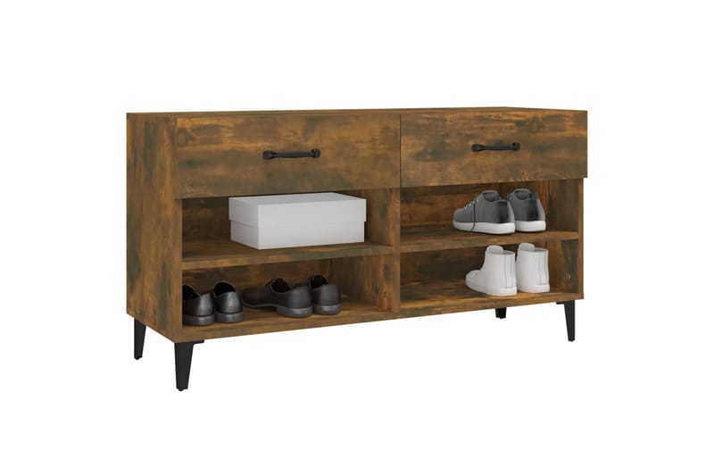 beBasic Kenkäkaappi savutammi 102x35x55 cm tekninen puu - Ruskea - Säilytys - Kenkäsäilytys - Kenkäkaappi