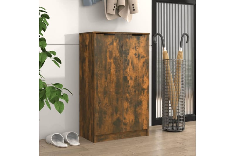 beBasic Kenkäkaappi savutammi 59x35x100 cm tekninen puu - Ruskea - Säilytys - Kenkäsäilytys - Kenkäkaappi