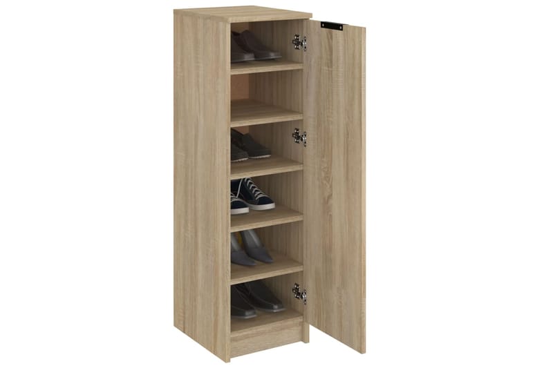 beBasic Kenkäkaappi Sonoma-tammi 30x35x100 cm tekninen puu - Ruskea - Säilytys - Kenkäsäilytys - Kenkäkaappi