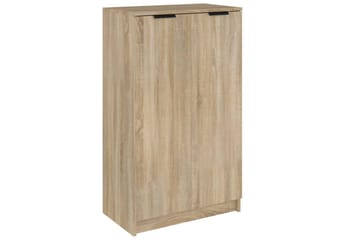 beBasic Kenkäkaappi Sonoma-tammi 59x35x100 cm tekninen puu - Ruskea - Säilytys - Kenkäsäilytys - Kenkäkaappi