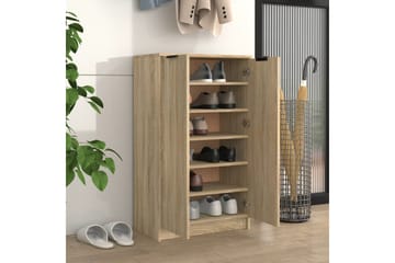 beBasic Kenkäkaappi Sonoma-tammi 59x35x100 cm tekninen puu - Ruskea - Säilytys - Kenkäsäilytys - Kenkäkaappi