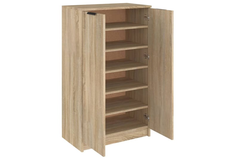 beBasic Kenkäkaappi Sonoma-tammi 59x35x100 cm tekninen puu - Ruskea - Säilytys - Kenkäsäilytys - Kenkäkaappi