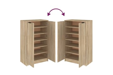 beBasic Kenkäkaappi Sonoma-tammi 59x35x100 cm tekninen puu - Ruskea - Säilytys - Kenkäsäilytys - Kenkäkaappi