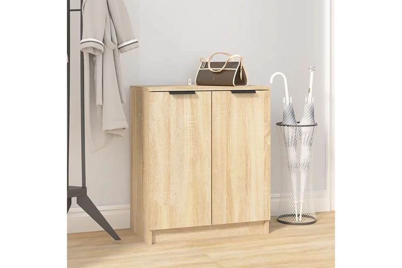 beBasic Kenkäkaappi Sonoma-tammi 59x35x70 cm tekninen puu - Ruskea - Säilytys - Kenkäsäilytys - Kenkäkaappi