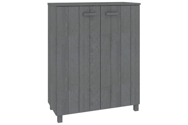 beBasic Kenkäkaappi tummanharmaa 85x40x108 cm täysi mänty - Harmaa - Säilytys - Kenkäsäilytys - Kenkäkaappi