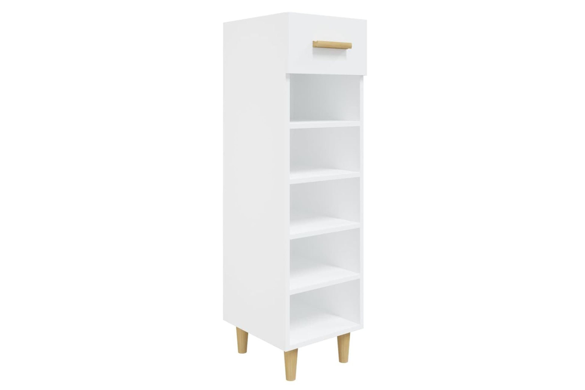 beBasic Kenkäkaappi valkoinen 30x35x105 cm tekninen puu - Valkoinen - Säilytys - Kenkäsäilytys - Kenkäkaappi