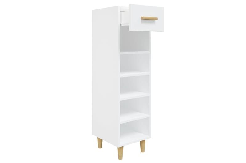 beBasic Kenkäkaappi valkoinen 30x35x105 cm tekninen puu - Valkoinen - Säilytys - Kenkäsäilytys - Kenkäkaappi