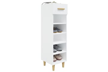 beBasic Kenkäkaappi valkoinen 30x35x105 cm tekninen puu - Valkoinen - Säilytys - Kenkäsäilytys - Kenkäkaappi