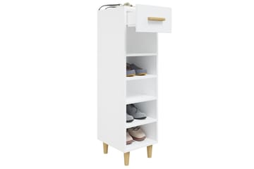 beBasic Kenkäkaappi valkoinen 30x35x105 cm tekninen puu - Valkoinen - Säilytys - Kenkäsäilytys - Kenkäkaappi