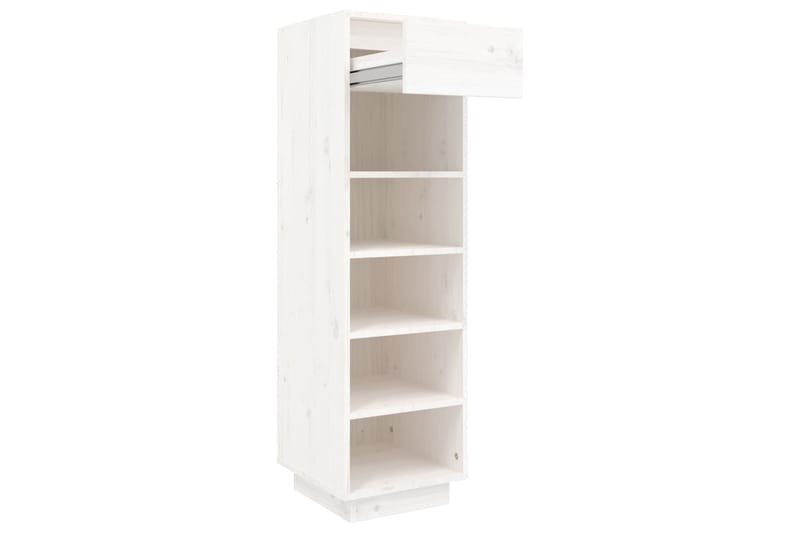 beBasic Kenkäkaappi valkoinen 34x30x105 cm täysi mänty - Valkoinen - Säilytys - Kenkäsäilytys - Kenkäkaappi