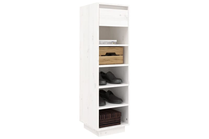 beBasic Kenkäkaappi valkoinen 34x30x105 cm täysi mänty - Valkoinen - Säilytys - Kenkäsäilytys - Kenkäkaappi