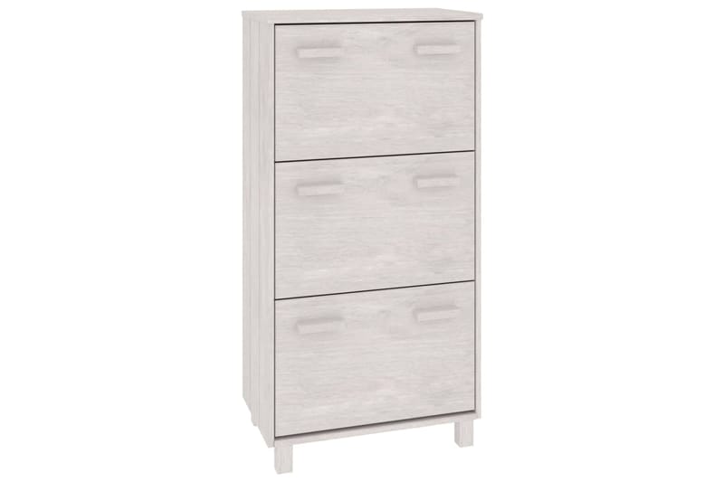 beBasic Kenkäkaappi valkoinen 59,5x35x117 cm täysi mänty - Valkoinen - Säilytys - Kaappi - Säilytyskaappi