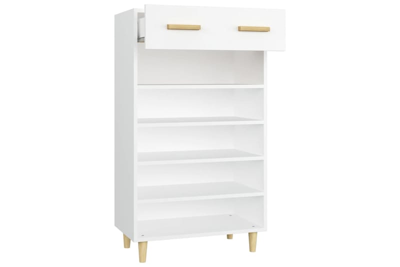 beBasic Kenkäkaappi valkoinen 60x35x105 cm tekninen puu - Valkoinen - Säilytys - Kaappi - Säilytyskaappi