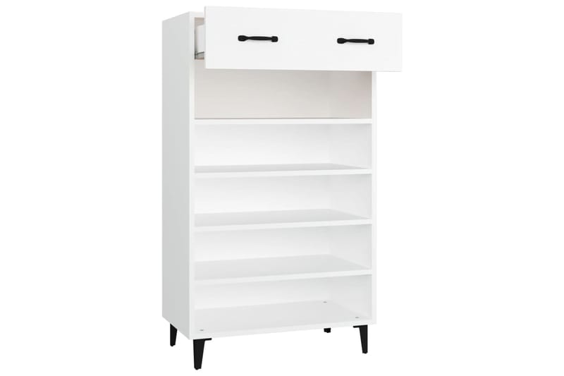 beBasic Kenkäkaappi valkoinen 60x35x105 cm tekninen puu - Valkoinen - Säilytys - Kaappi - Säilytyskaappi