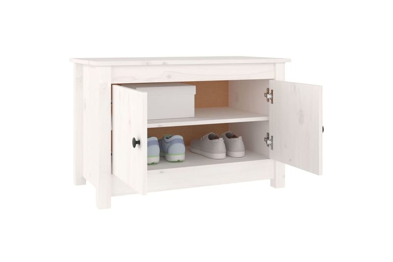 beBasic Kenkäkaappi valkoinen 70x38x45,5 cm täysi mänty - Valkoinen - Säilytys - Kenkäsäilytys - Kenkäkaappi
