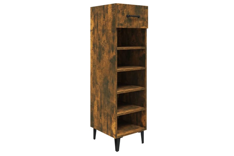 beBasic Kenkäteline savutammi 30x35x105 cm tekninen puu - Ruskea - Säilytys - Kenkäsäilytys - Kenkäkaappi