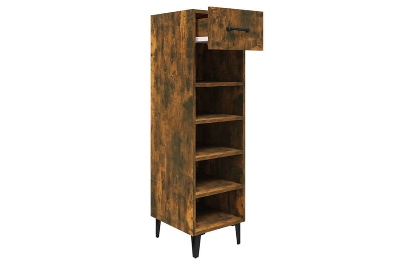 beBasic Kenkäteline savutammi 30x35x105 cm tekninen puu - Ruskea - Säilytys - Kenkäsäilytys - Kenkäkaappi