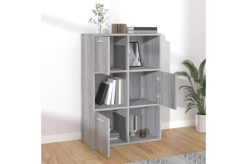beBasic Säilytyskaappi harmaa Sonoma 60x29,5x90 cm - Harmaa - Säilytys - Kaappi - Vitriini