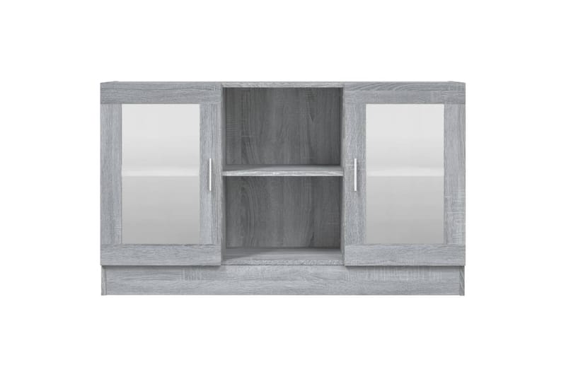 beBasic Vitriinikaappi harmaa Sonoma 120x30,5x70 cm tekninen puu - Harmaa - Säilytys - Kaappi - Vitriini