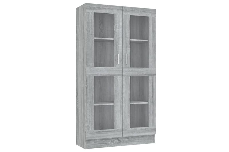 beBasic Vitriinikaappi harmaa Sonoma 82,5x30,5x150 cm tekninen puu - Harmaa - Säilytys - Kaappi - Vitriini