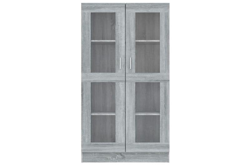 beBasic Vitriinikaappi harmaa Sonoma 82,5x30,5x150 cm tekninen puu - Harmaa - Säilytys - Kaappi - Vitriini
