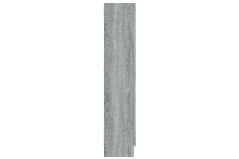 beBasic Vitriinikaappi harmaa Sonoma 82,5x30,5x150 cm tekninen puu - Harmaa - Säilytys - Kaappi - Vitriini