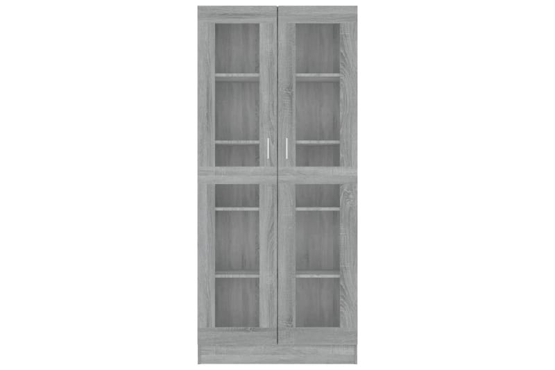 beBasic Vitriinikaappi harmaa Sonoma 82,5x30,5x185,5 cm tekninen puu - Harmaa - Säilytys - Kaappi - Vitriini
