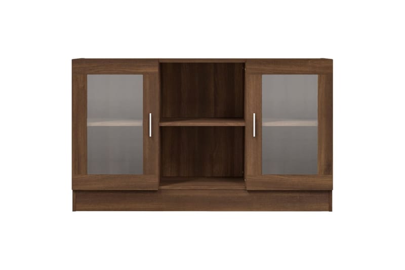 beBasic Vitriinikaappi ruskea tammi 120x30,5x70 cm tekninen puu - Ruskea - Säilytys - Kaappi - Vitriini