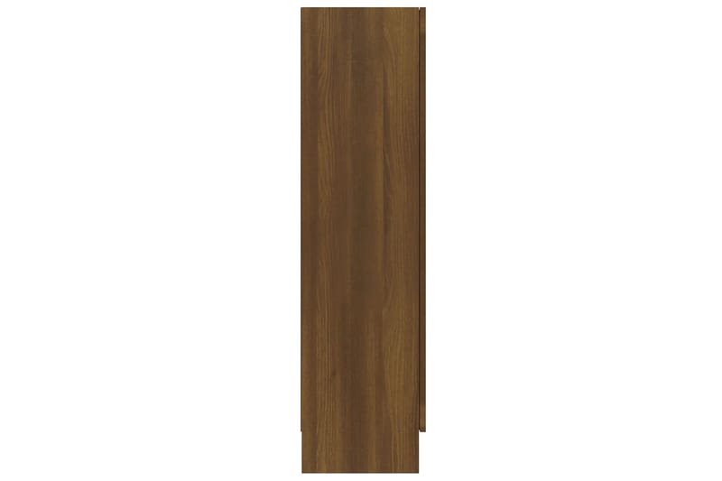 beBasic Vitriinikaappi ruskea tammi 82,5x30,5x115 cm tekninen puu - Ruskea - Säilytys - Kaappi - Vitriini