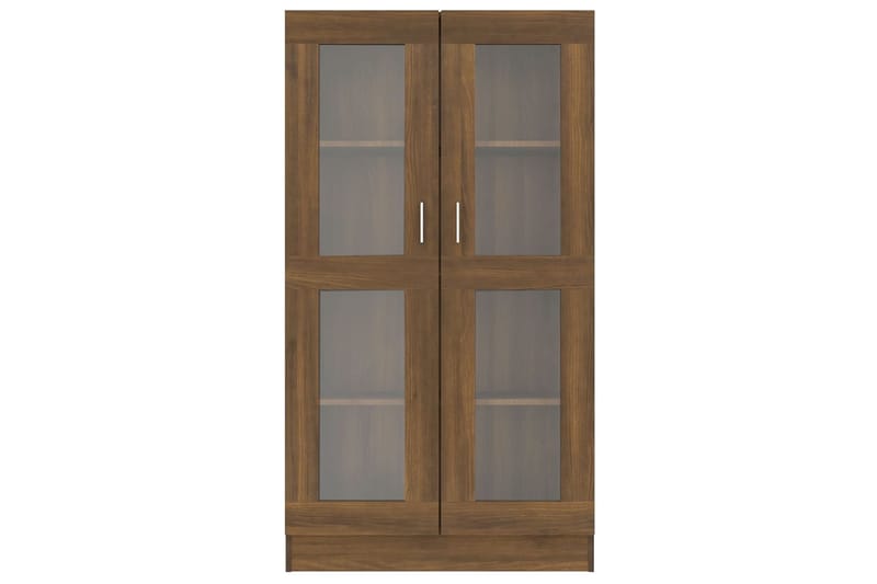 beBasic Vitriinikaappi ruskea tammi 82,5x30,5x150 cm tekninen puu - Ruskea - Säilytys - Kaappi - Vitriini