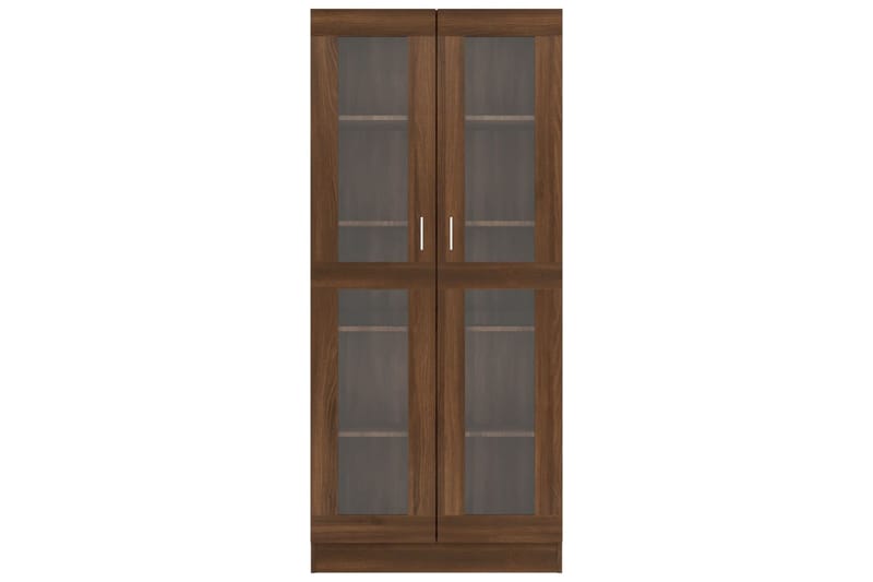 beBasic Vitriinikaappi ruskea tammi 82,5x30,5x185,5 cm tekninen puu - Ruskea - Säilytys - Kaappi - Vitriini