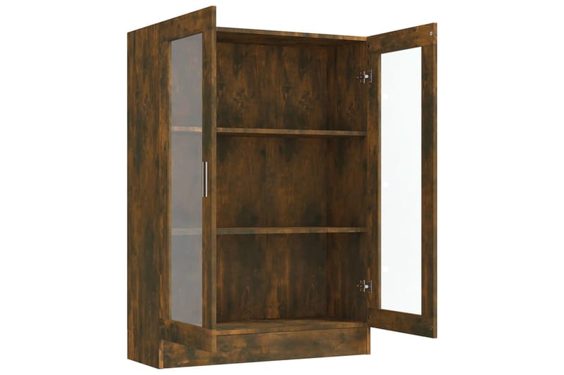 beBasic Vitriinikaappi savutammi 82,5x30,5x115 cm tekninen puu - Ruskea - Säilytys - Kaappi - Vitriini