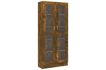 beBasic Vitriinikaappi savutammi 82,5x30,5x185,5 cm tekninen puu - Ruskea - Säilytys - Kaappi - Vitriini