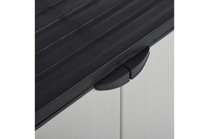 beBasic Puutarhan varastokaappi 1 hyllyllä harmaa ja musta 68x40x85 cm - Harmaa - Säilytyskaappi