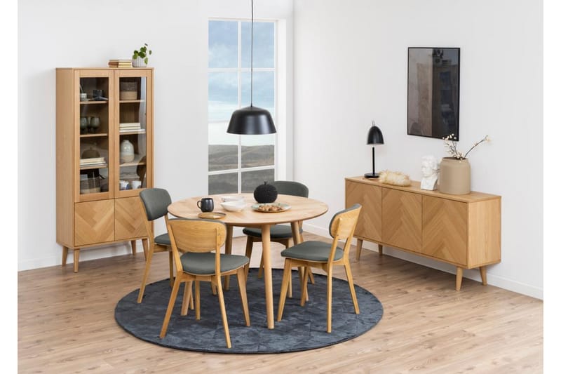 Bellor Vitriinikaappi 80x178 cm - Luonnonväri - Säilytys - Kaappi - Vitriini