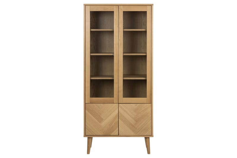 Bellor Vitriinikaappi 80x178 cm - Luonnonväri - Säilytys - Kaappi - Vitriini