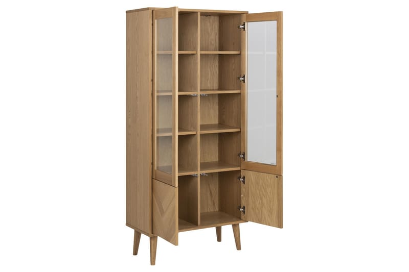 Bellor Vitriinikaappi 80x178 cm - Luonnonväri - Säilytys - Kaappi - Vitriini