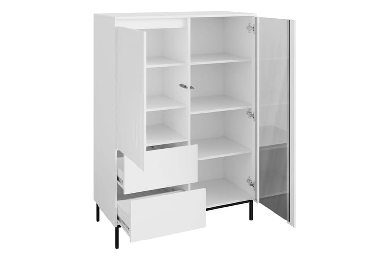 Bjurholm Vitriinikaappi 104x146 cm - Valkoinen - Säilytys - Kaappi - Vitriini