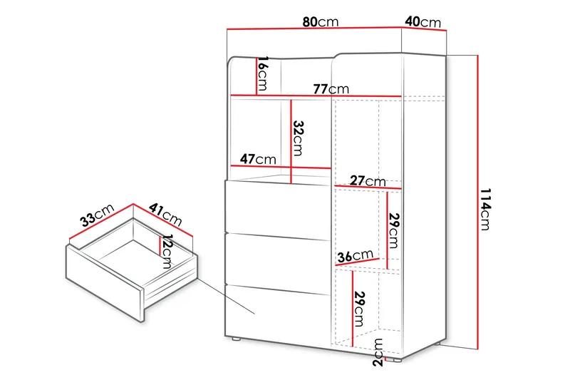 Buhan Korkeakaappi - Beige / Ruskea - Säilytys - Kaappi - Säilytyskaappi
