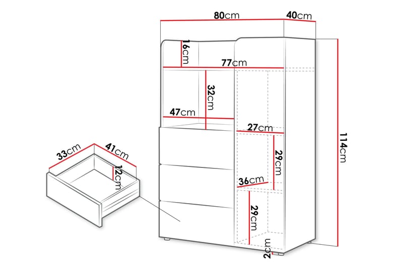 Buhan Korkeakaappi - Beige / Ruskea - Säilytys - Kaappi - Säilytyskaappi