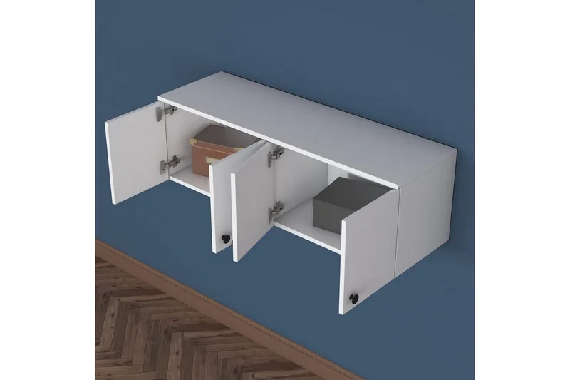 Calros Hörnskåp - Valkoinen - Säilytys - Kaappi - Säilytyskaappi