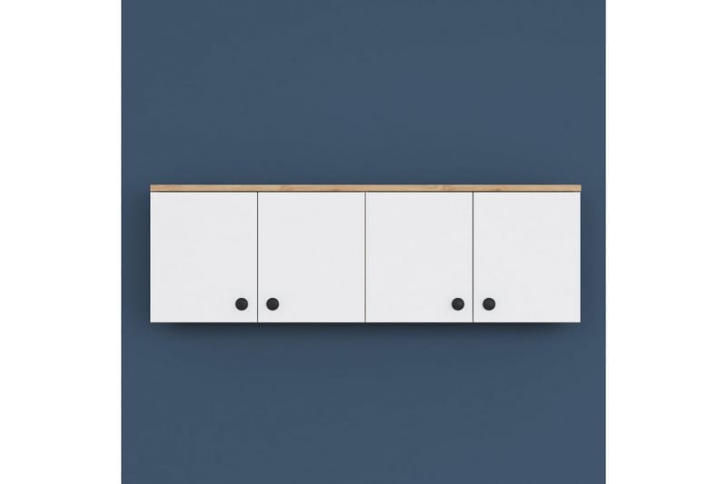 Calros Hörnskåp - Pähkinä/Valkoinen - Säilytys - Kaappi - Säilytyskaappi